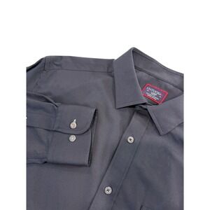 UNTUCKit Gironde Performance Stretch Button Down Mens Black Large Slim Fit